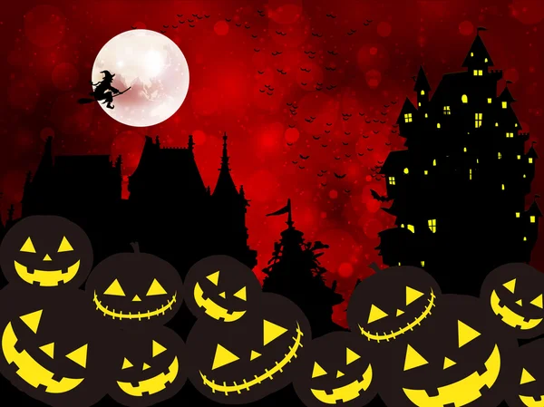 Halloween pompoen achtergrond — Stockvector