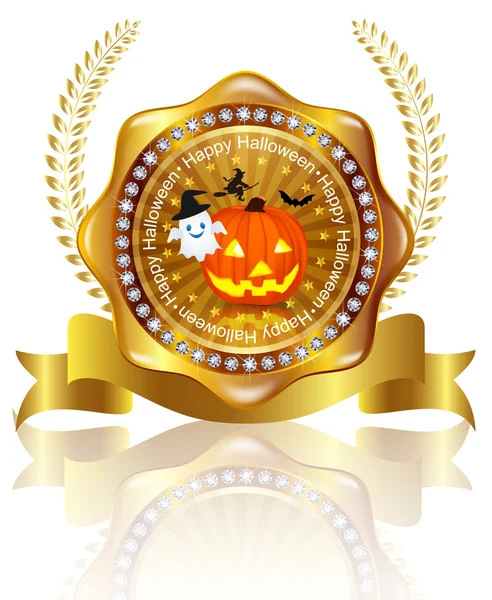 Cadre de citrouille Halloween — Image vectorielle