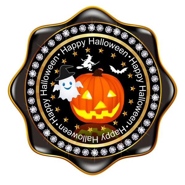Halloween pompoen frame — Stockvector