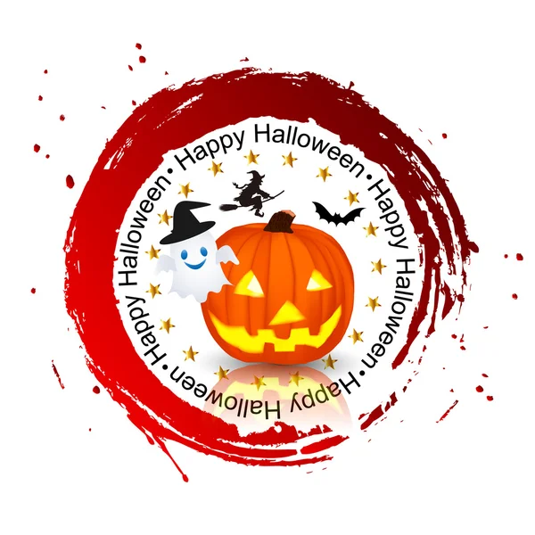 Cadre de citrouille Halloween — Image vectorielle
