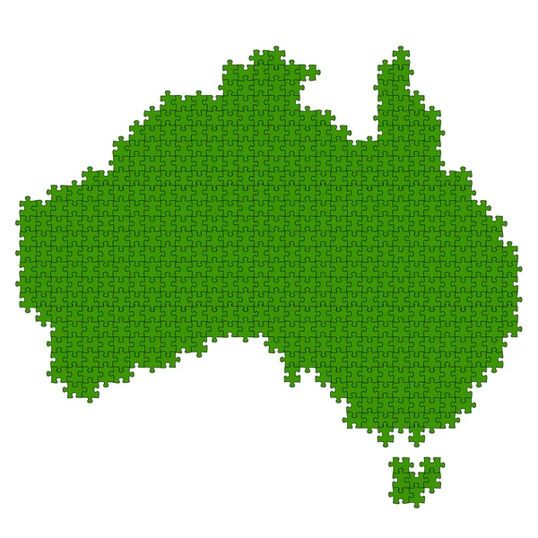 Puzzle mapa Austrálie — Stockový vektor
