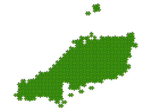 Japan, Karte der Präfekturen — Stockvektor