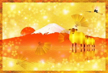 Fuji koyun tebrik kartları