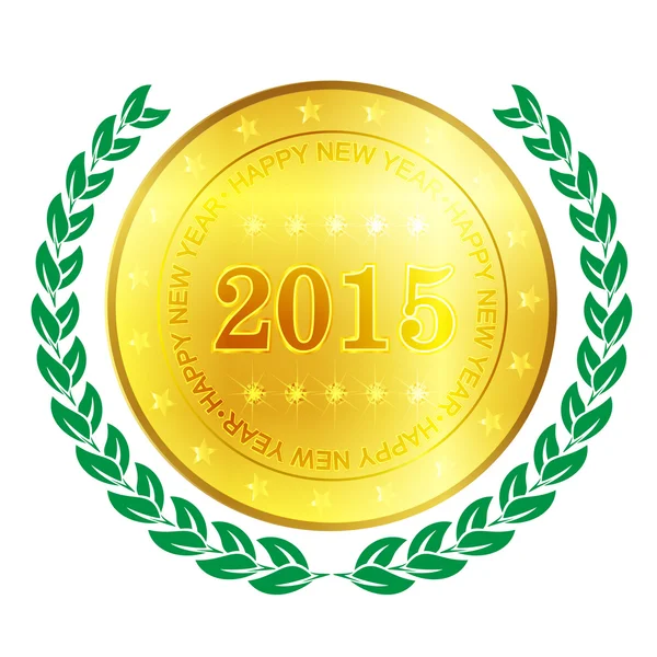 2015 cornice medaglia — Vettoriale Stock