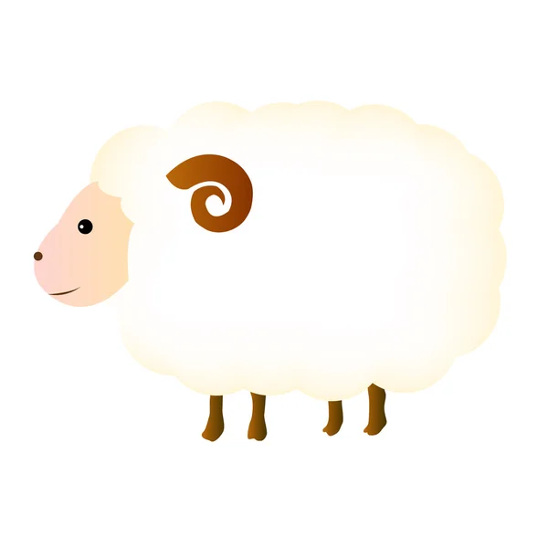 Sheep greeting cards zodiac — Stock Vector