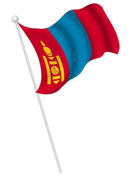 Flaggenstaat der Mongolei — Stockvektor