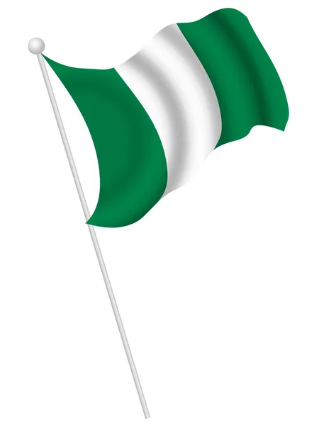 Nigeria bandera país — Vector de stock