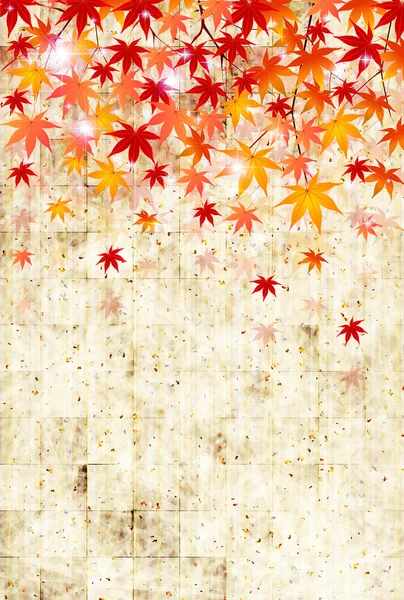 Arce hojas de otoño fondo — Vector de stock