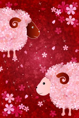 koyun kartpostal arka plan