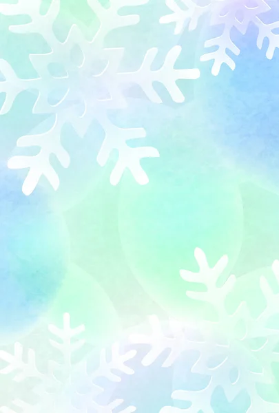 Schnee Weihnachten Aquarell Winter Hintergrund — Stockvektor