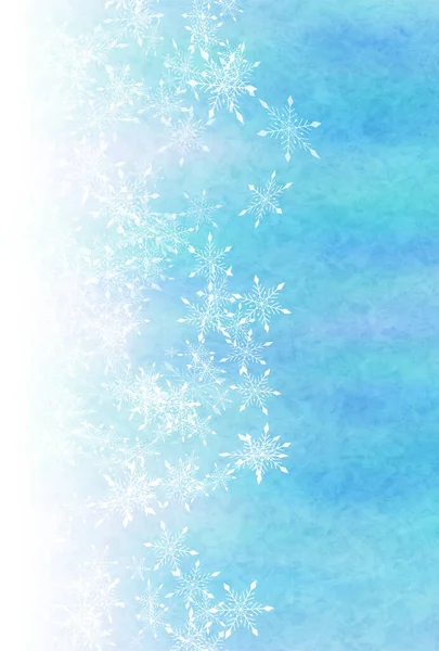 Snow Christmas Watercolor Winter Background — Stock Vector