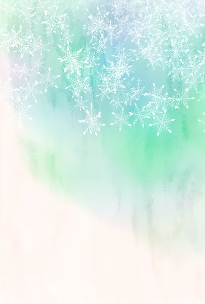 Neige Noël Aquarelle Hiver Fond — Image vectorielle