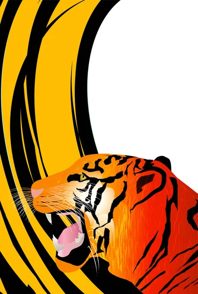 Tigre Nouvel Carte Tigre Motif Fond — Image vectorielle