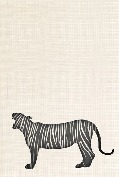 Tigre Nouvel Carte Tigre Motif Fond — Image vectorielle