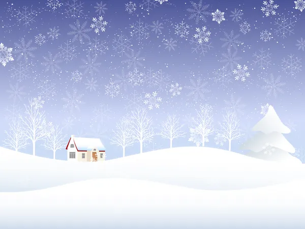 Christmas snow background — Stock Vector