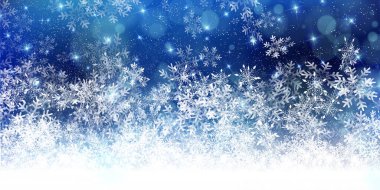 Karlı Noel kış suluboya arka planı 