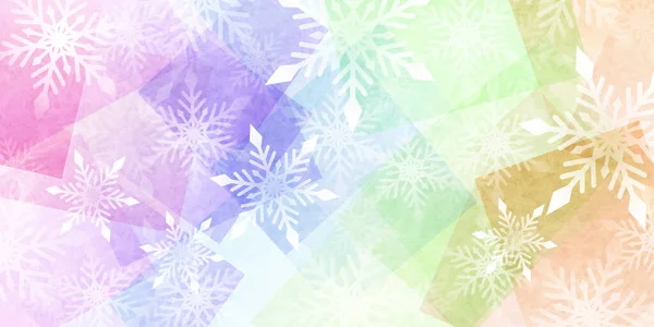 Snow Christmas Winter Watercolor Background — Stock Vector