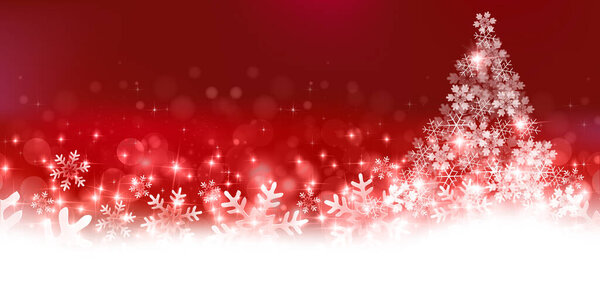 Снежный зимний акварельный фон 