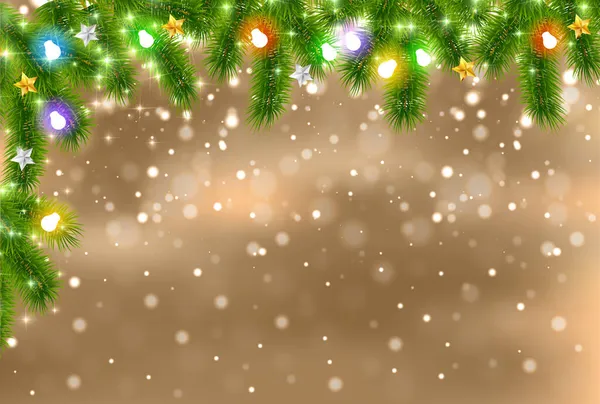 Сніг Різдвяний Зимовий Акварельний Фон — стоковий вектор