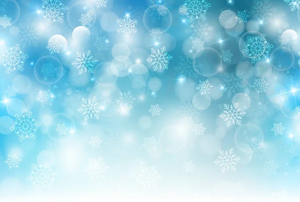 Neve Natal Inverno Aquarela Fundo — Vetor de Stock