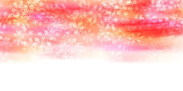 Snow Christmas Winter Watercolor Background — Stock Vector