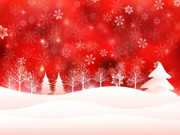 Kerstmis sneeuw achtergrond — Stockvector