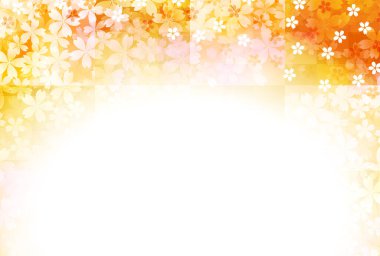 Kiraz Çiçeği Japon desenli yeni yıl kartı arkaplanı 