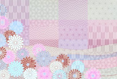 Kasımpatı Japon desenli yeni yıl kartı geçmişi 