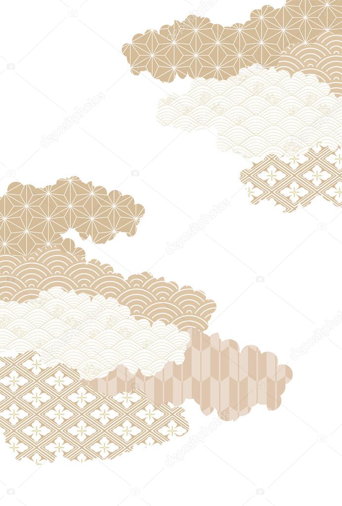 Japanese pattern New Year's card texture background 
