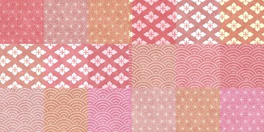 Japon desenli yeni yıl kartı dokusu 