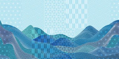 Japon desenli yeni yıl kartı arkaplanını salla 