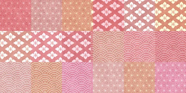 日本のパターン新年のカードの質感の背景 — ストックベクタ