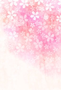 Kiraz çiçekleri Japon kağıt desenli arka plan 