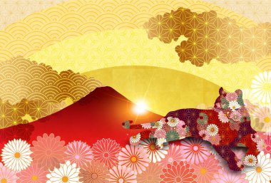 Tiger Dağı. Fuji Yeni Yıl kartı geçmişi 