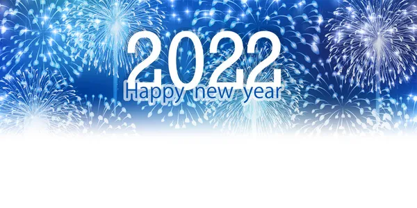 2022 Fuochi Artificio Nuovo Anno Sfondo — Vettoriale Stock