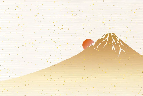 Fuji Sunrise Fondo Patrón Japonés — Archivo Imágenes Vectoriales