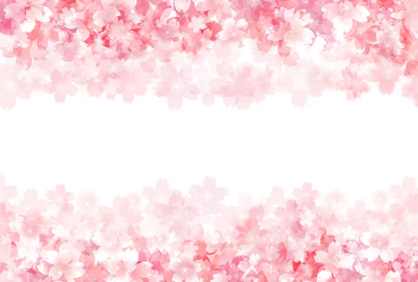 Cherry Blossoms Spring Japanese Pattern Background — Stock Vector