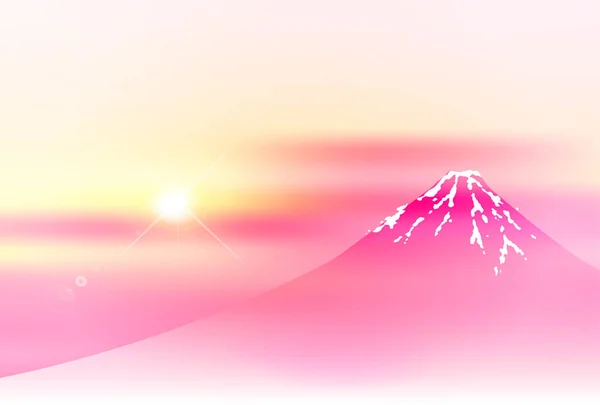 富士日出景观背景 — 图库矢量图片