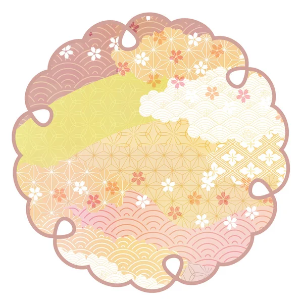 Cherry Blossoms Japanese Pattern Spring Icon — Stock Vector