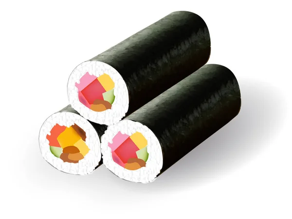 Ehomaki Setsubun Sushi Motif Japonais Icône — Image vectorielle