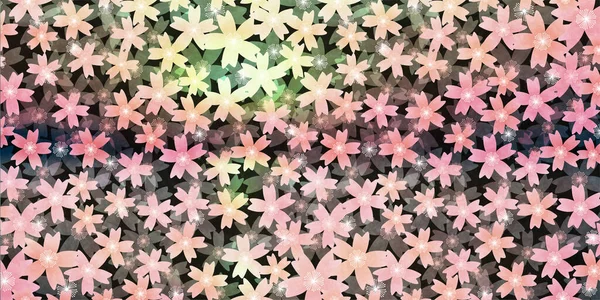 Fleurs Cerisier Motif Japonais Fond Printemps — Image vectorielle