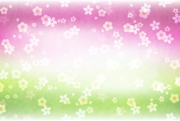 Kiraz Çiçekleri Erik Japon Kağıt Arka Planı — Stok Vektör