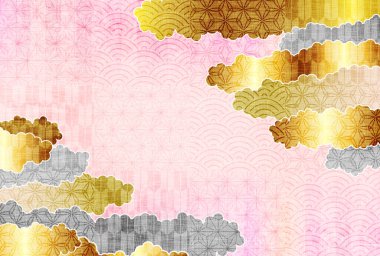 Bahar Japon desenli pembe arkaplan 