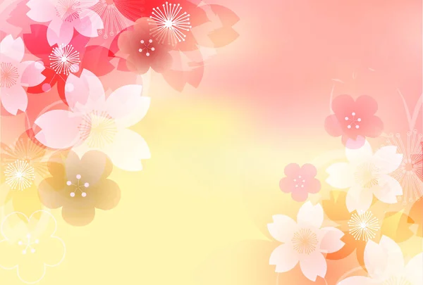 日本の春の風物 — ストックベクタ