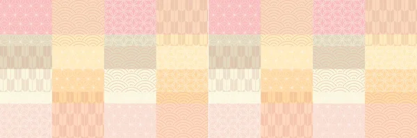 Spring Japanese Pattern Pink Background — Stock Vector