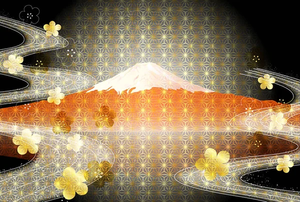 Гора Фудзи Слива — стоковый вектор