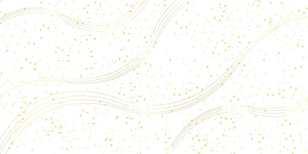 Ola Oro Patrón Japonés Fondo — Vector de stock