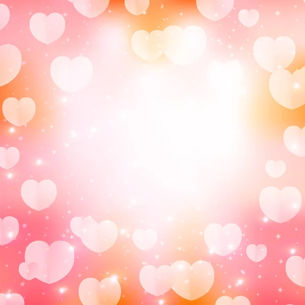 Valentine Day Heart Pink Background — стоковий вектор