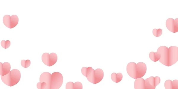 Valentýn Srdce Růžové Pozadí — Stockový vektor