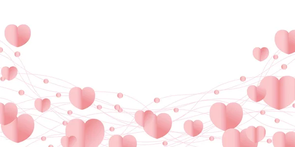 Valentine Day Heart Pink Background — 图库矢量图片